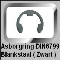 Asborgring DIN6799 Blank Staal (Zwart)