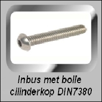 Inbus met bolkop DIN7380