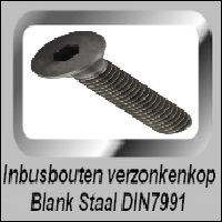 Inbus verzonken kop Blank staal 8.8