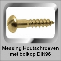 Messing Houtschroef met Bol kop DIN96