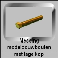 Messing Modelbouw bouten met Lage kop