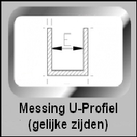 Messing U-Profiel (gelijke zijden)