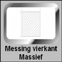 Messing Vierkant (massief)