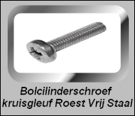 Schroeven Roest Vrij staal met bol kop DIN 7985