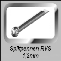 Splitpennen 1,2mm RVS