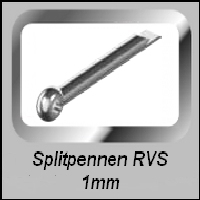 Splitpennen 1mm RVS